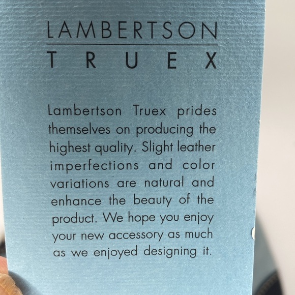 Lambertson Truex exclusive for Bloomington brown Leather & blue Suede Wristlet - Picture 7 of 9